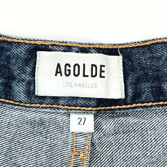 AGOLDE Dee Denim Shorts Women’s Size 27 Precision Distressed High Rise Raw Hem - Picture 3 of 5